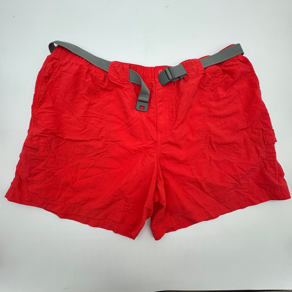 Columbia PFG Red Nylon Fishing Shorts Women's Size XL 6 Inch Inseam